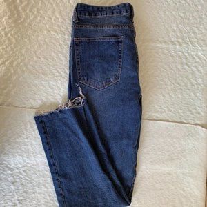 Forever 21 Men Relaxed Fit Straight Dark Blue 36